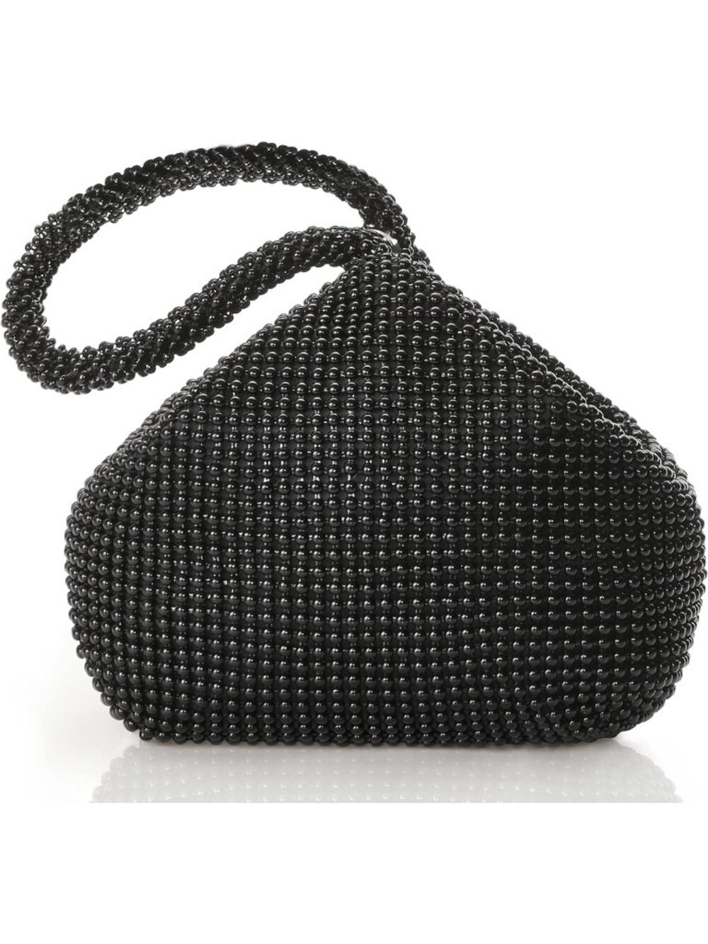 Elegant Beaded Clutch Evening Bag | Triangle Wristlet Purse for Parties & Events